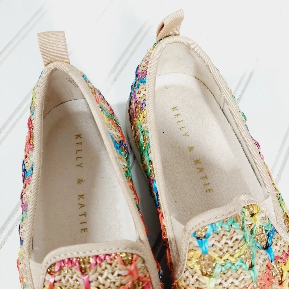 Kelly & Katie Lenna Rainbow Woven Sneakers A 782 - Picture 11 of 14